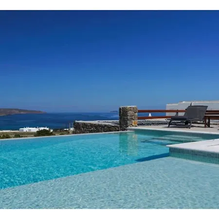 Luxury White Villa W Private Pool In Mikonos Kalafatis Exterior photo