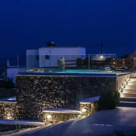 Luxury White Villa W Private Pool In Mikonos Kalafatis Exterior photo