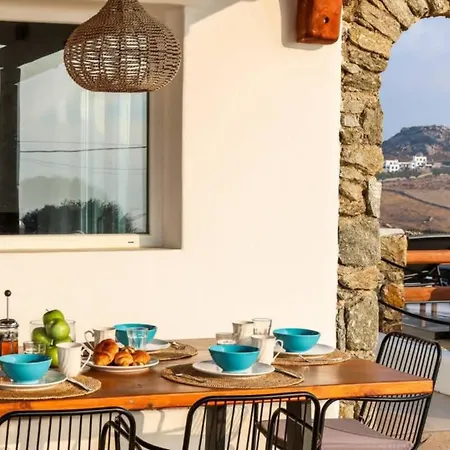 Luxury White Villa W Private Pool In Mikonos Kalafatis Exterior photo