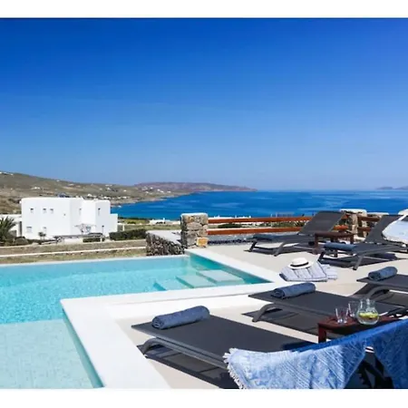 Luxury White Villa W Private Pool In Mikonos Kalafatis Exterior photo